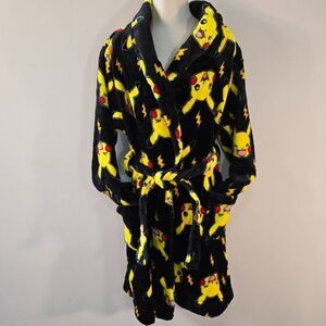 Pokemon Pikachu Boys Plush Robe Bathrobe Pajama Robe Size  8